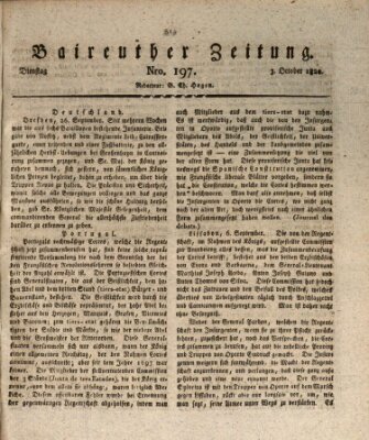Bayreuther Zeitung Dienstag 3. Oktober 1820