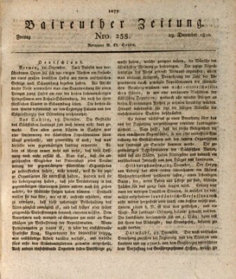 Bayreuther Zeitung Freitag 29. Dezember 1820