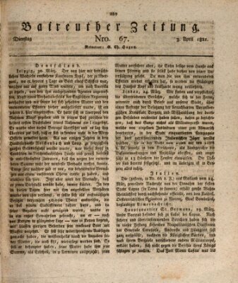 Bayreuther Zeitung Dienstag 3. April 1821