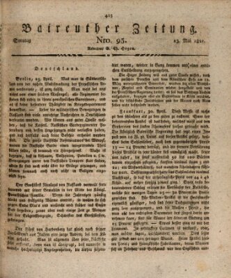 Bayreuther Zeitung Sonntag 13. Mai 1821