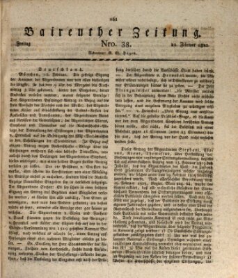 Bayreuther Zeitung Freitag 22. Februar 1822