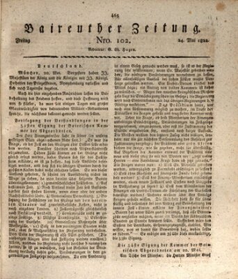 Bayreuther Zeitung Freitag 24. Mai 1822
