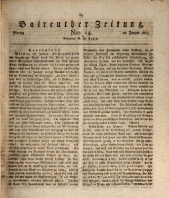 Bayreuther Zeitung Montag 20. Januar 1823