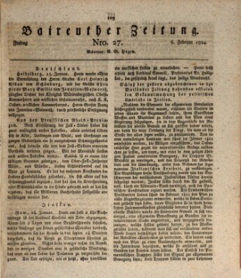 Bayreuther Zeitung Freitag 6. Februar 1824