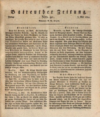 Bayreuther Zeitung Freitag 7. Mai 1824