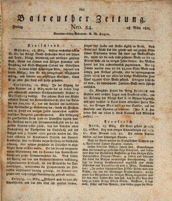 Bayreuther Zeitung Freitag 18. März 1825