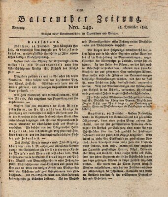 Bayreuther Zeitung Sonntag 18. Dezember 1825