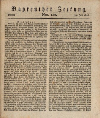 Bayreuther Zeitung Montag 31. Juli 1826