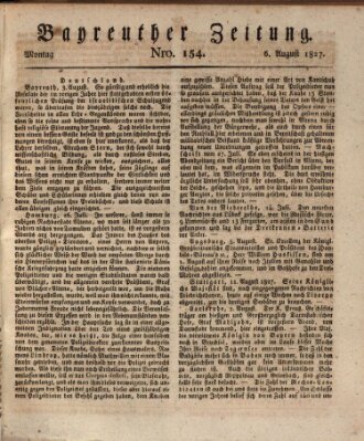 Bayreuther Zeitung Montag 6. August 1827
