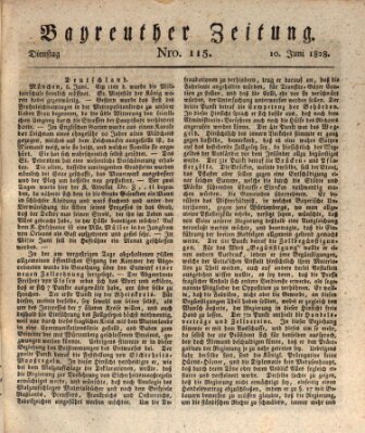Bayreuther Zeitung Dienstag 10. Juni 1828