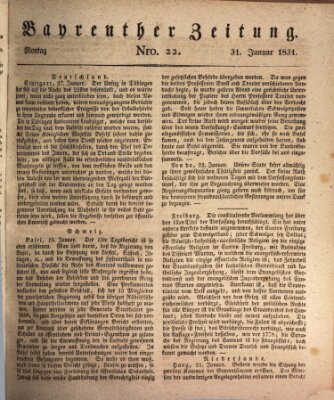Bayreuther Zeitung Montag 31. Januar 1831