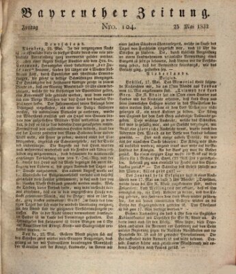 Bayreuther Zeitung Freitag 25. Mai 1832