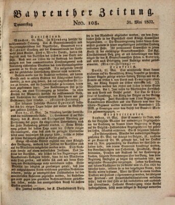 Bayreuther Zeitung Donnerstag 31. Mai 1832