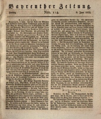 Bayreuther Zeitung Freitag 8. Juni 1832