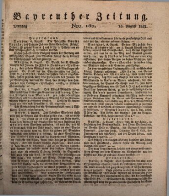 Bayreuther Zeitung Montag 13. August 1832