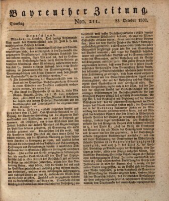 Bayreuther Zeitung Dienstag 23. Oktober 1832
