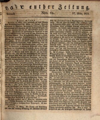Bayreuther Zeitung Mittwoch 27. März 1833