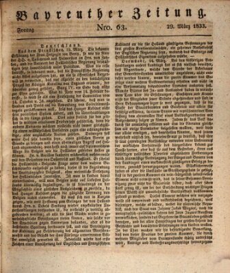 Bayreuther Zeitung Freitag 29. März 1833