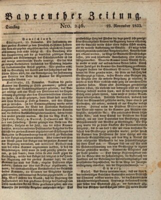 Bayreuther Zeitung Dienstag 19. November 1833