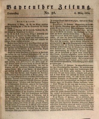 Bayreuther Zeitung Donnerstag 6. März 1834