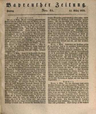 Bayreuther Zeitung Freitag 13. März 1835
