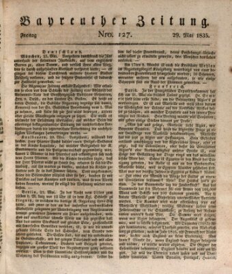 Bayreuther Zeitung Freitag 29. Mai 1835