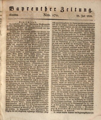 Bayreuther Zeitung Sonntag 19. Juli 1835