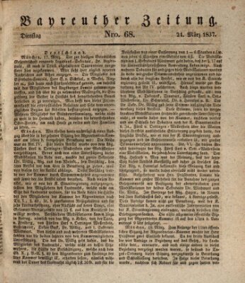 Bayreuther Zeitung Dienstag 21. März 1837