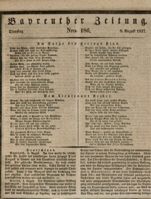 Bayreuther Zeitung Dienstag 8. August 1837