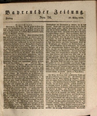 Bayreuther Zeitung Freitag 30. März 1838