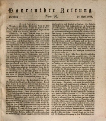 Bayreuther Zeitung Dienstag 24. April 1838