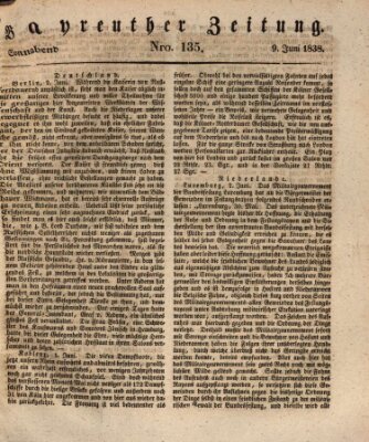 Bayreuther Zeitung Samstag 9. Juni 1838