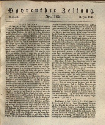 Bayreuther Zeitung Mittwoch 11. Juli 1838