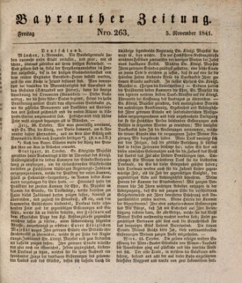 Bayreuther Zeitung Freitag 5. November 1841