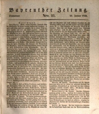 Bayreuther Zeitung Samstag 29. Januar 1842