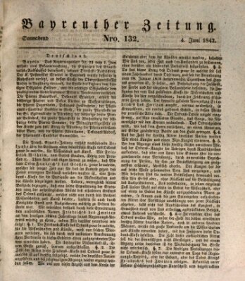 Bayreuther Zeitung Samstag 4. Juni 1842