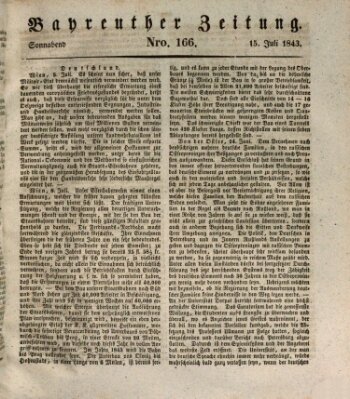Bayreuther Zeitung Samstag 15. Juli 1843