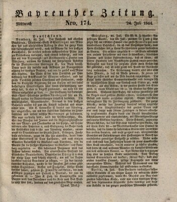 Bayreuther Zeitung Mittwoch 24. Juli 1844
