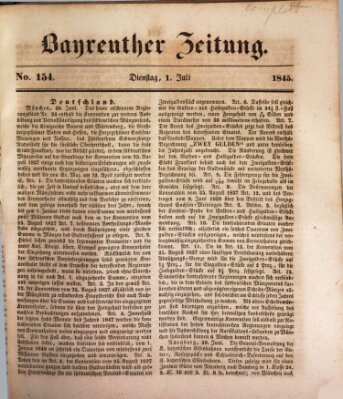 Bayreuther Zeitung Dienstag 1. Juli 1845