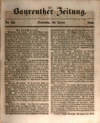 Bayreuther Zeitung Donnerstag 29. Januar 1846