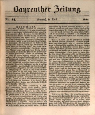 Bayreuther Zeitung Mittwoch 8. April 1846