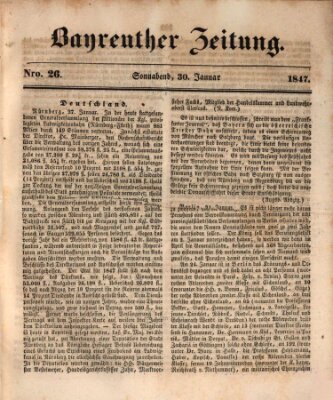 Bayreuther Zeitung Samstag 30. Januar 1847