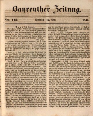 Bayreuther Zeitung Mittwoch 12. Mai 1847
