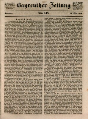 Bayreuther Zeitung Sonntag 28. Mai 1848