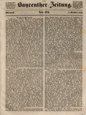 Bayreuther Zeitung Mittwoch 4. Oktober 1848