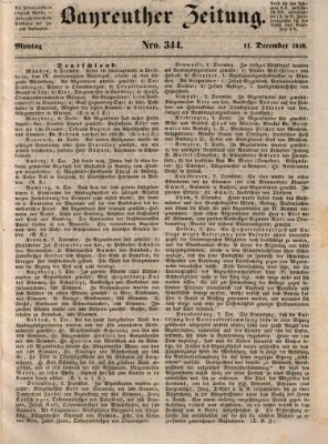 Bayreuther Zeitung Montag 11. Dezember 1848