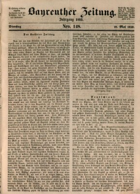 Bayreuther Zeitung Dienstag 28. Mai 1850