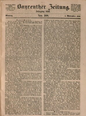 Bayreuther Zeitung Montag 4. November 1850