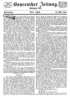 Bayreuther Zeitung Donnerstag 22. Mai 1851