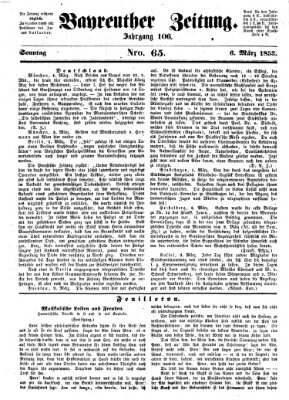 Bayreuther Zeitung Sonntag 6. März 1853